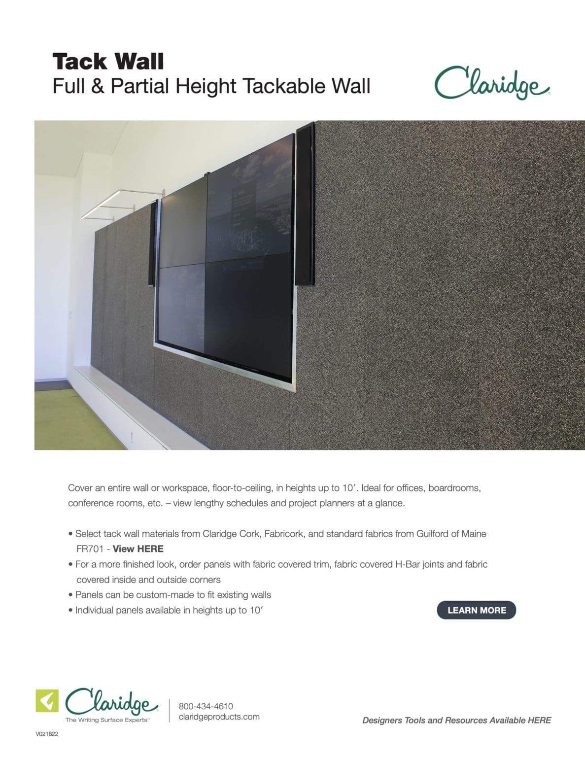 Tack Walls Fabric Panel Walls Claridge Products