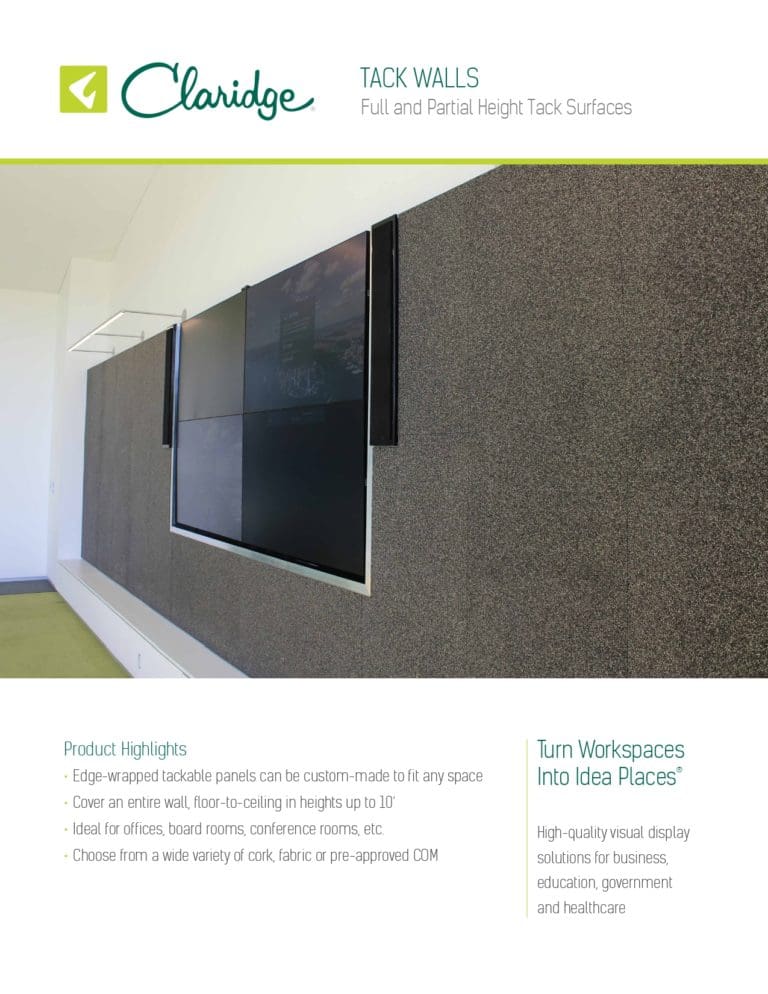 Tack Walls Claridge Products