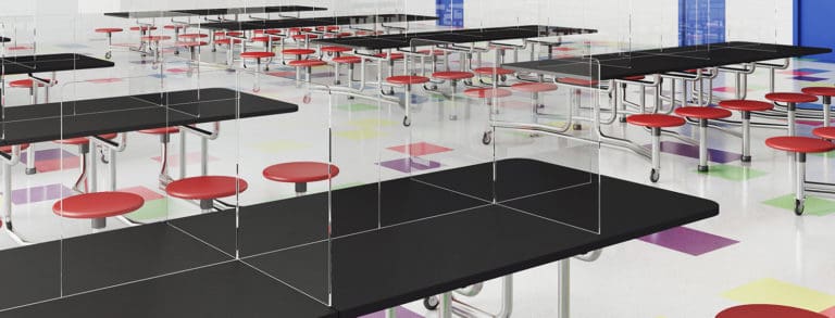 Safer Schools - Grid Desk Dividers - Claridge Products